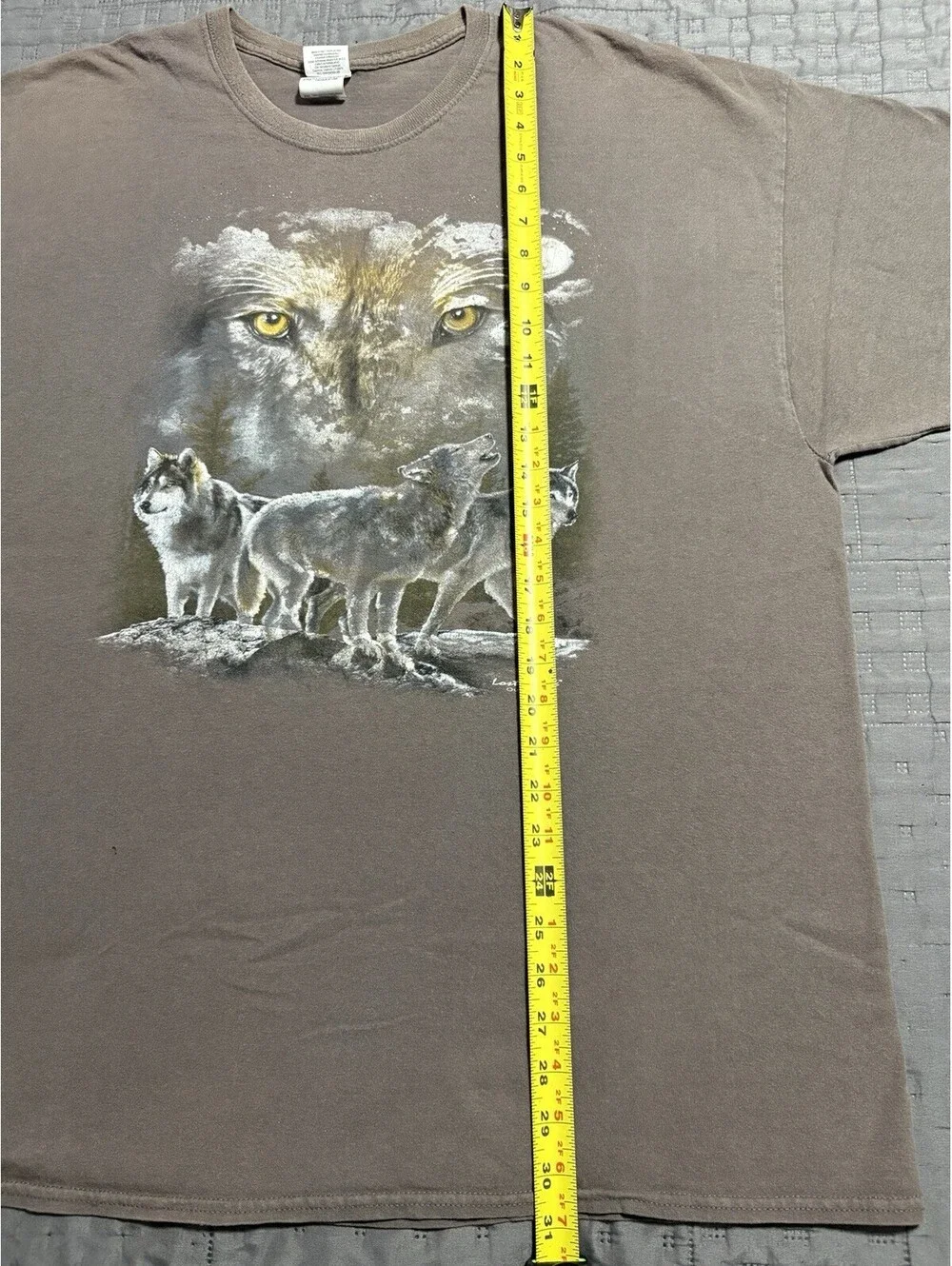 Vintage Y2K Lost Creek Outfitters Wolf T Shirt 2XL Gildan Heavy Cotton Wolves